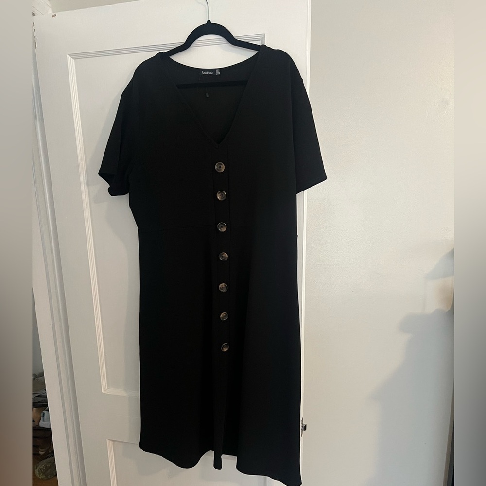 Black Button-Down Dress
